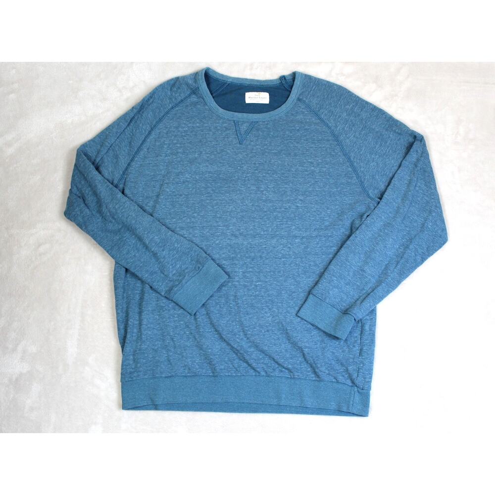 Marine Layer Sweatshirt Mens Large Blue Crewneck Casual Beach Coastal USA